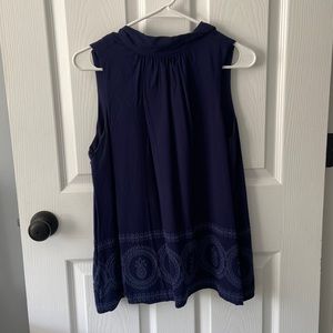 Crown and Ivy high neck tie top